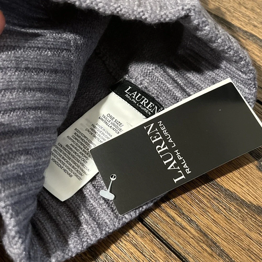 POLO Ralph Lauren Beanie Hat Grey One Size